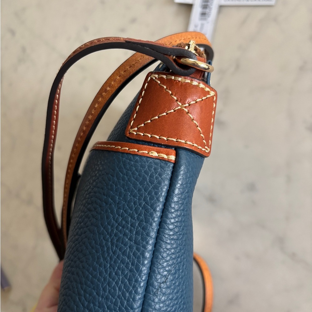 Dooney & Bourke Rosie Blue and Tan Crossbody Bag - Picture 9 of 11